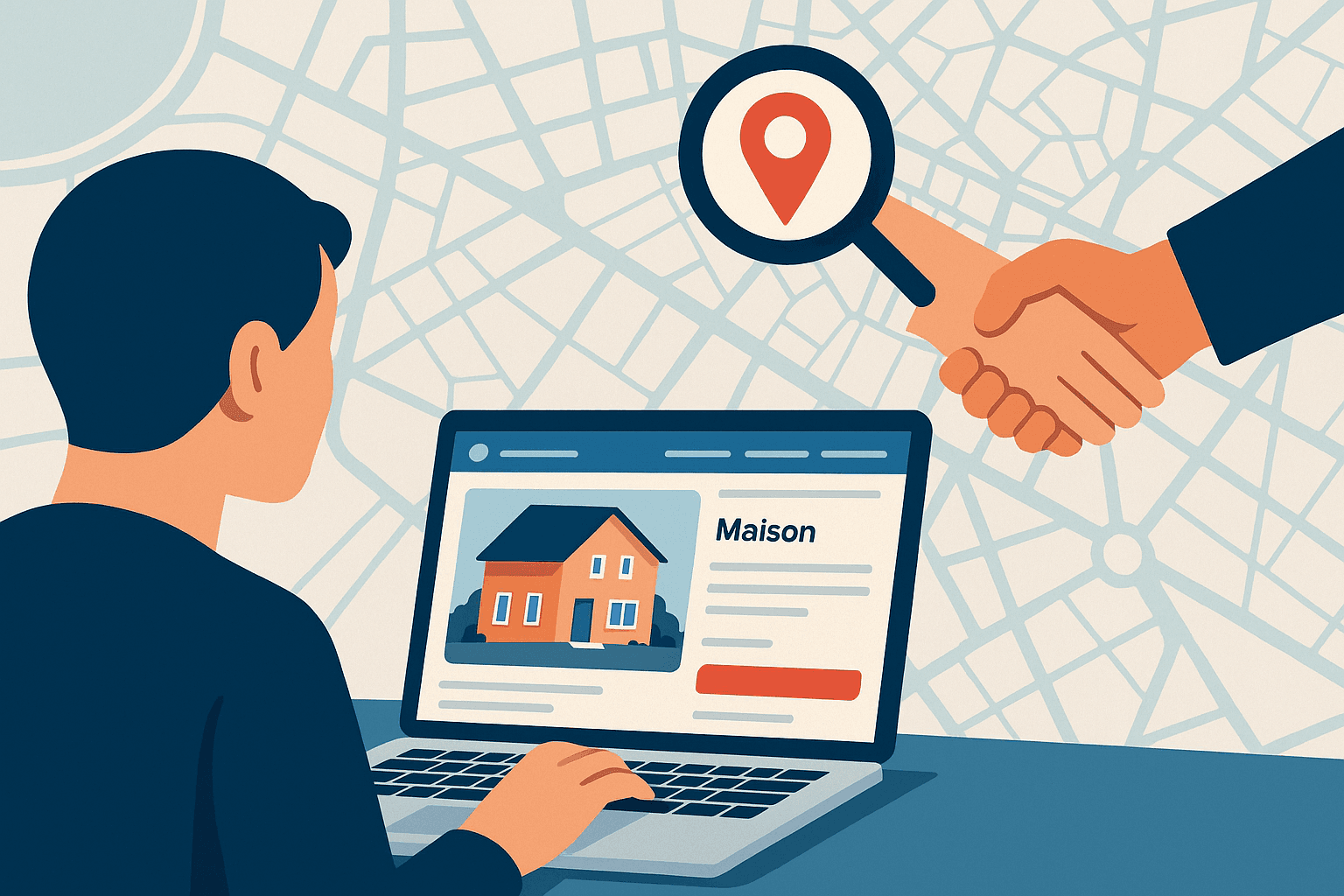 Illustration de poignée de main